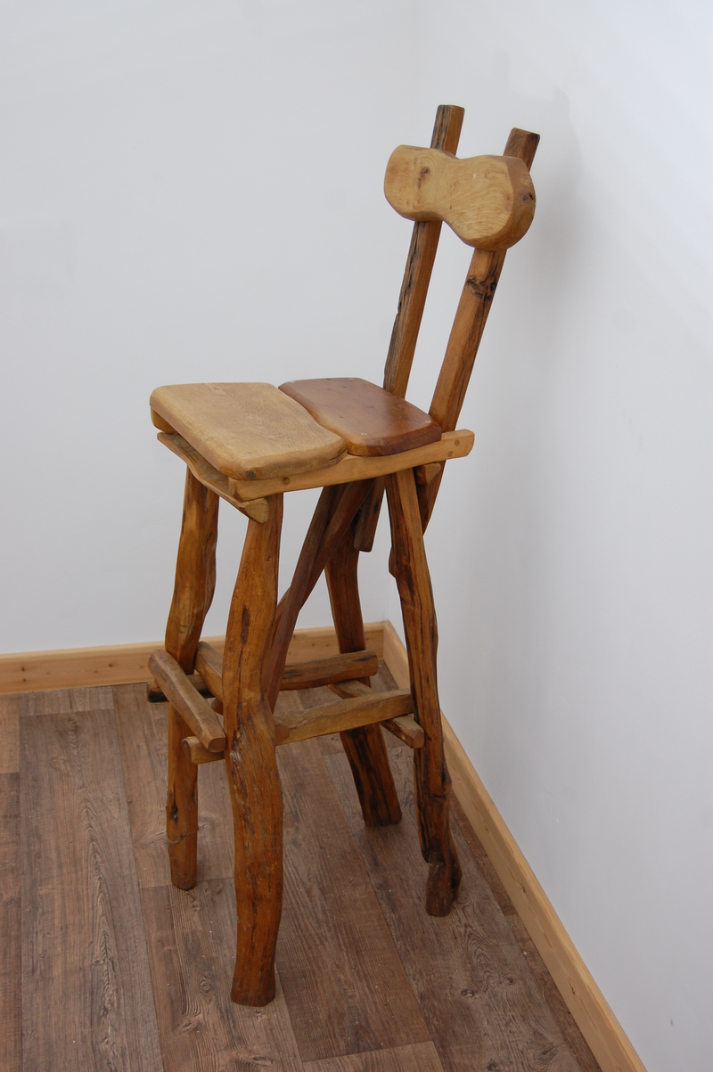 Tall Stool with Backrest